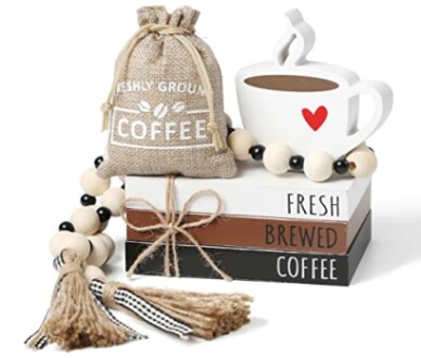 WODOHOLO 6 PCS Coffee Bar Decor