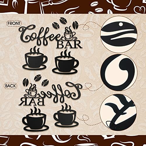 Ferraycle Coffee Bar Rustic Metal Sign Installation