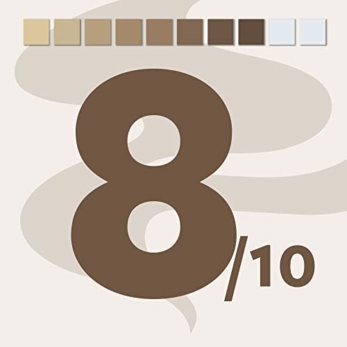 Brown number 8 out of 10 with color swatches above.