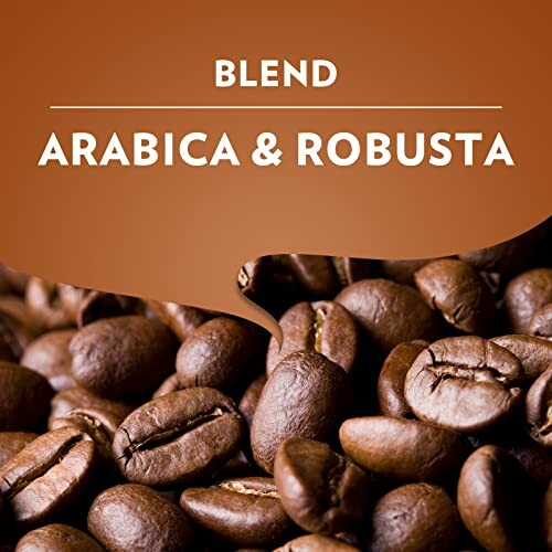 Close-up of Arabica and Robusta coffee beans blend