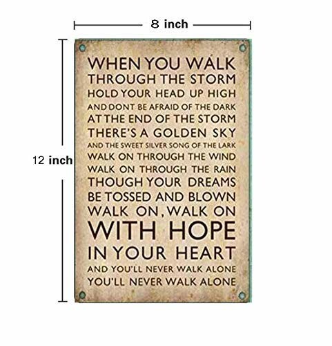 Inspirational quote wall art with dimensions 8x12 inches.
